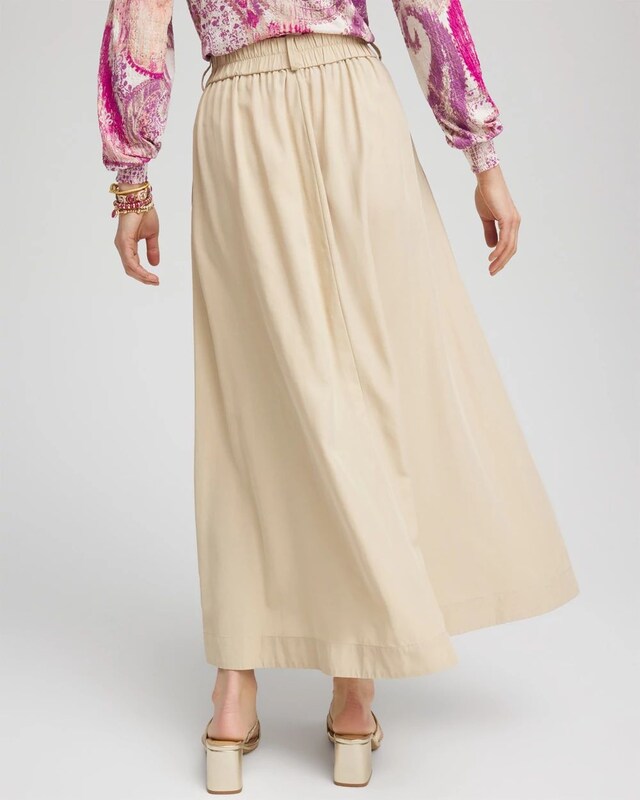 Pleated A-Line Midi Skirt - image 3
